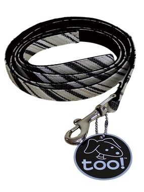 Leash for Small Dog or Cat Pet Fashionable Black Cream Strap 5 Foot Lead NEW